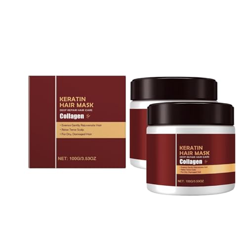 Collagen Hair Mask, Keratin Hair Mask, Keratin Hair Treatment Puede Nutrir Y Reparar Profundamente El Cabello Seco, No Graso, Adecuado Para Todo Tipo De Cabello.100g (2)