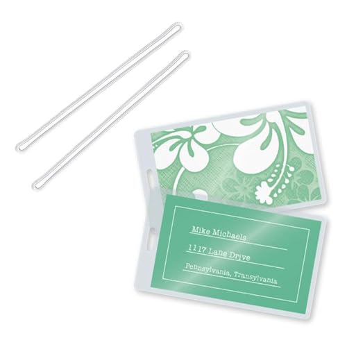 TruLam Tag Kit with Clear Loops and 10 Mil Luggage Tag Laminating Pouches (100 Sets)