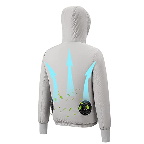 Unisex Cooling Jacket for Men Women - Air Conditioned Clothes with Fans, 3 Speed Adjustable