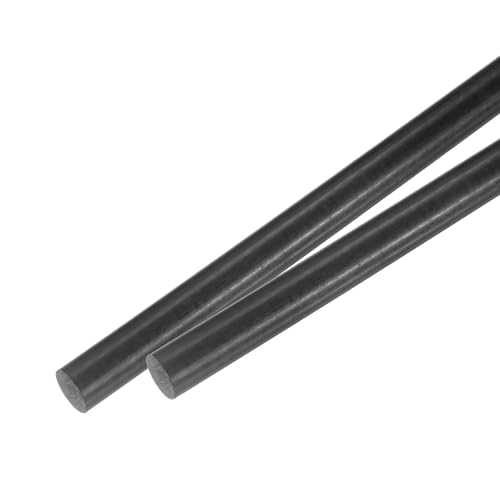 Image of MECCANIXITY ABS Plastic Rod Round Solid Bar 12mm x 300mm Black for DIY Model Material, Architectural Model Making, DIY Sand Table, Pack of 2 Pcs
