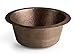 Monarch Abode 12-inch Hand Hammered Pure Copper Essex Dual Mount Drop in Bar Prep Sink, Drop in or Undermount Kitchen Sink, Single Circular Bowl