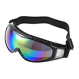 VALICLUD Gafas de Protección Antiviento Unisex para Esquí y Marco Abs Resistente Lente Colorida Antirreflejo Banda Elástica Ajustable Antideslizante para Deportes al Aire