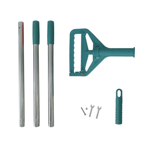 Poignées de balai à franges 150 cm réglables manche universel vert robuste lot de 2 - 7