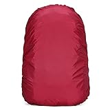  ADJAN Housse de Pluie pour Sac à Dos Sac de Pluie Couvercle Portable Sac à Dos imperméable 70L 80L 85L Anti-vol de Camping en Plein air Randonnée à la poussière Paquet de Pluie (Size Red