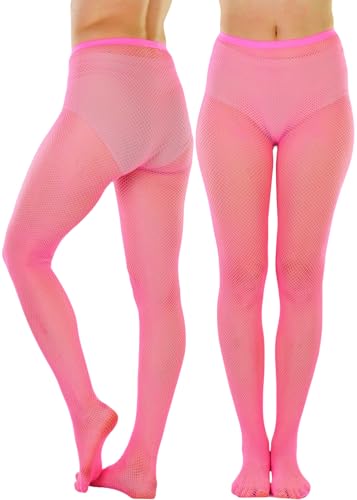 Image of ToBeInStyle Women's Sexy Vibrant Fine Classic Fishnet Full Footed Pantyhose