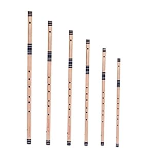 SG MUSICAL - Flutes, Set of 6 medium Bansuri, C, C#, D, D#, E, F/Flute Set