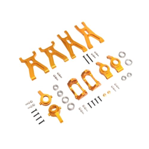 Menolana Swing Arm Steering Cup Kit 1:18 RC Cars Easy Installation DIY Modified Replacements Front and Rear Swing Arm Base for 184008, Gold