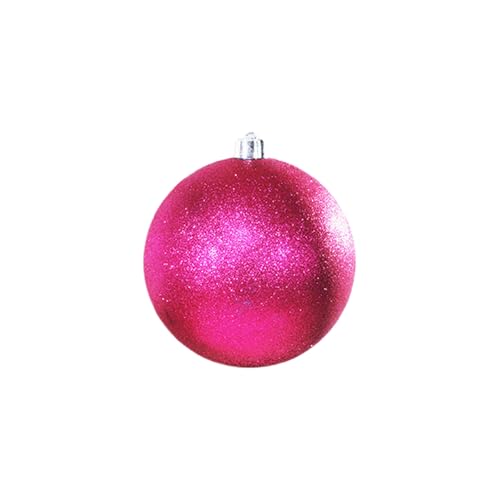 Bolas de Navidad XXL de 15 cm de plástico irrompibles, grandes, brillantes para interior y exterior, resistentes a la intemperie y a las heladas, bolas decorativas de plástico para jardín y casa (rosa