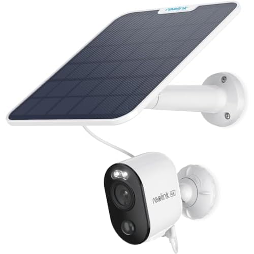 REOLINK 4K Security Wireless Outdoor Camera, Solar/Battery Powered, 8MP Color Night Vision, AI Detection Home Surveillance, 5G/2.4GHz WiFi, Local Storage, No Subscription, Argus 3 Ultra+6W S