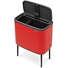 Pattumiera Brabantia Bo Touch Bin - 11 + 23 Litri, Platinum, Doppio Secchio Per Raccolta Differenziata, Design Moderno - Foto 4