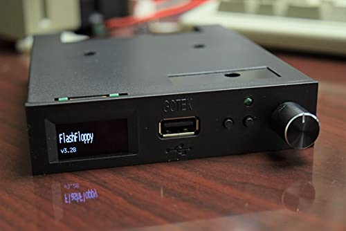 GoTEK Floppy Emulator Updated Version with OLED Display/Rotary Encoder/FlashFloppy Firmware - Black