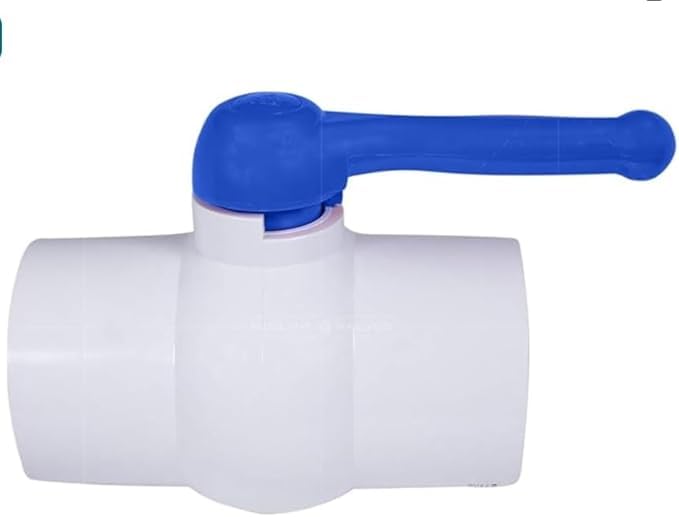 (Pack of 1) EFIELD 2-1/2 Inch PVC Ball Valve (Solvent), Schedule 40, Slip PVC Ball Valve for Residential, Commercial, Agricultural and Light