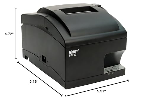 Star Micronics SP742ME Ethernet (LAN) Impact Receipt Printer with Auto-cutter and Internal Power Supply - Gray - Thumbnail 4