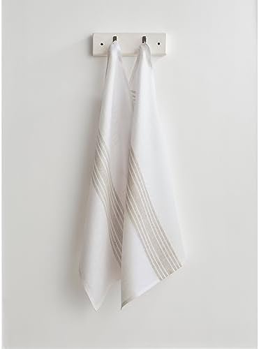 Solino Home Linen Kitchen Towels 17 x 26 Inch – 100% Pure Linen Tea Towels Set of 2 – Farmhouse Striped Kitchen Towels Natural and White – Handcrafted from European Flax Solino Home Linen Kitchen Towels 17 x 26 Inch – 100% Pure Linen Tea Towels Set of 2 – Farmhouse Striped Kitchen Towels Natural and White – Handcrafted from European Flax