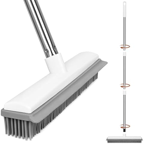 Suimlmta Rubber Broom with Squeegee Cover