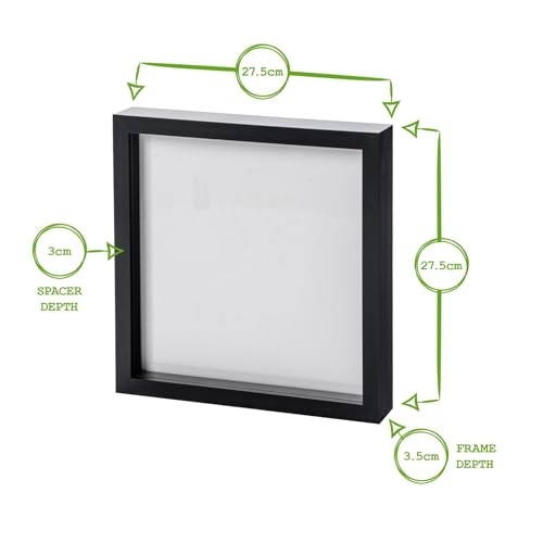 Nicola Spring 3D Shadow Box Photo Frames - 10 x 10 (25 x 25cm) - Pack of 2 - White 3D Photo Frame Picture Frame Box Memorabilia Display Case for Object, Crafts, Keepsakes, Wedding, Graduation - Image 6