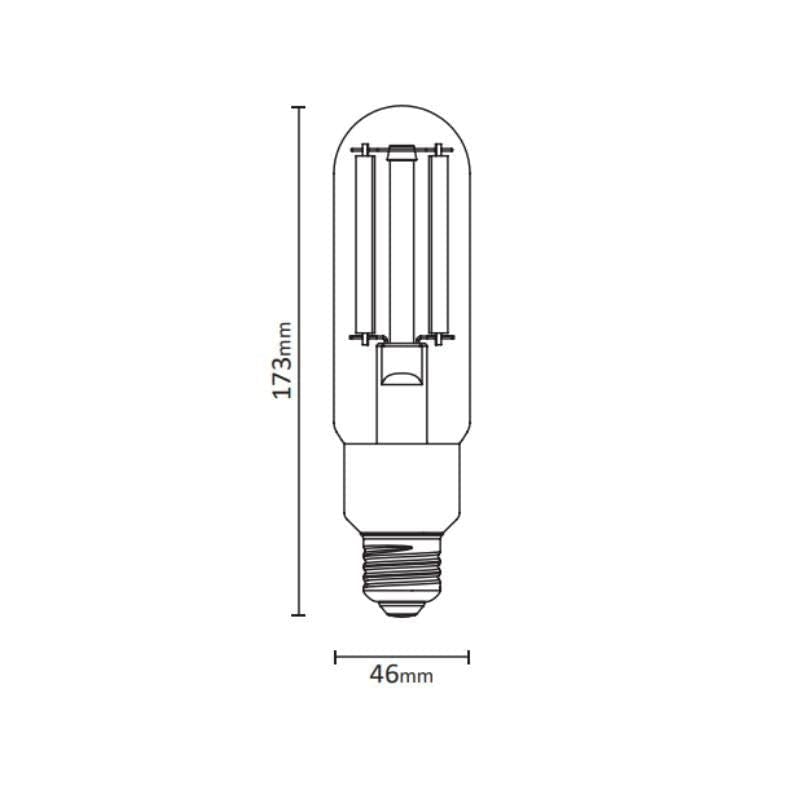 SILAMP Ampoule LED Éclairage Public E27 18W 2700lm (Pack de 6) - Blanc Chaud 2300K - 3500K