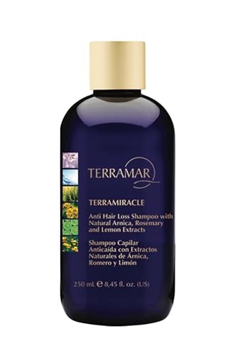 Terramar TERRAMIRACLE Anti Hair Loss Shampoo - with Arnica Rosemary & Lemon Extracts - Strengthens Hair Reduces Fall Promotes Scalp Health