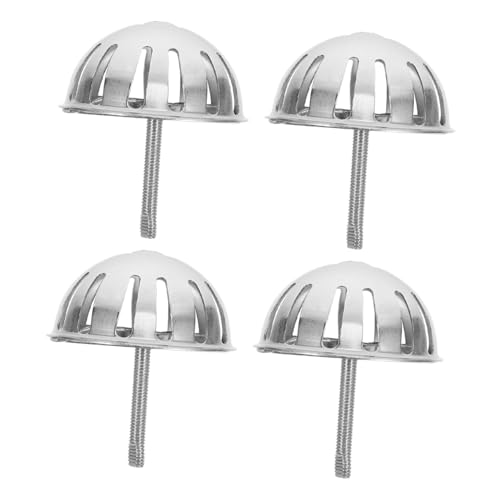 Housoutil 4個ステンレス製小便器漏斗カバー 防臭抗詰まり設計の尿排水フィルターキャップ 広範囲適合の商業用トイレ用排水ストレーナープラ