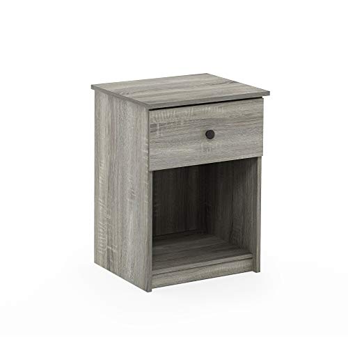 Image of Furinno Tidur Nightstand, 1-Pack, French Oak Grey
