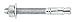 Wedge Anchor, ZP, 3/8 x 5 in, PK50