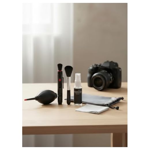 5-in-1 Camera Lens Cleaning Kit with Lens Brush Pen, Air Blower, Microfiber Cloth, Empty Spray Bottle Black