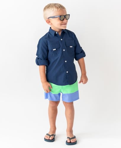 RUGGEDBUTTS Baby/Toddler Boys Sun Protective Button Down Shirt4