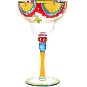 NUOBESTY Handbemaltes Margarita Glas Fruchtmotiv