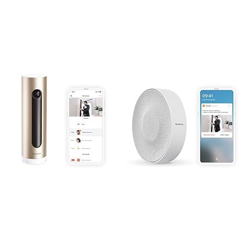 Netatmo Caméra de Surveillance Intérieure Intelligente avec Support Mural & Sirène Intérieure Intelligente, sans Fil, Wi-FI, 110 DB,...