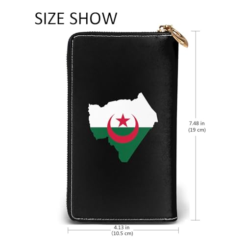 SEAEAGLE algeria flag map Womens Longer Wallet Card Holder Fashion Long Hand Bag2