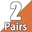 2 Pairs: 1 Pair White & 1 Pair Orange