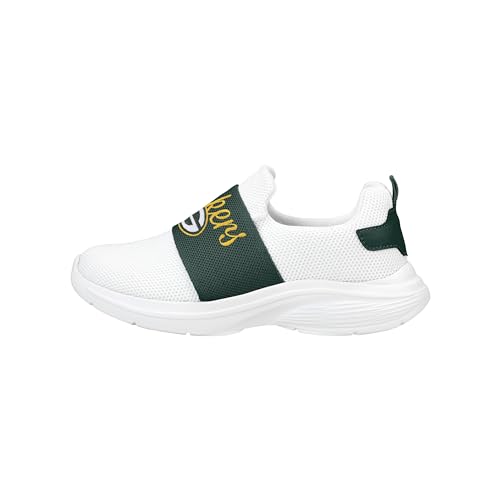 FOCO Green Bay Packers NFL Womens Script Wordmark White Slip On Sneakers - 6 by FOCO - Used condition - US$30.11