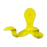 Coat Hook - Double Horizontal - Yellow
