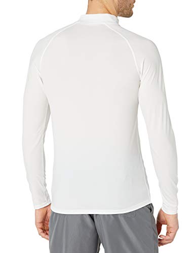 Kanu Surf Men's Long Sleeve Platinum UPF 50+ Rashguard, White, Large