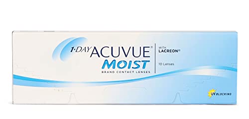 Acuvue 1-Day Moist, Daily Disposable Contact Lenses, Pack of 10 lenses, From Johnson & Johnson (-12)