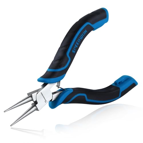 SPEEDWOX 5-Inch Round Nose Pliers for Jewelry Making Mini Wire Looping