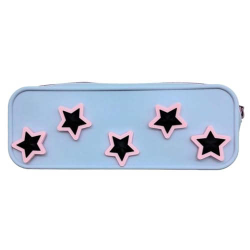 Astuccio per ragazze e donne astuccio scolastico organizer da ufficio colore Klein StarryWish rosa silicone grigio blu avorio viola