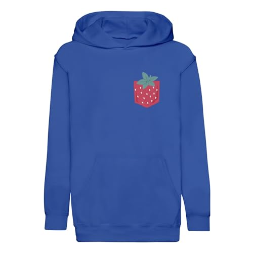Sweat à capuche enfant poche fraise une idée cadeau originale pour anniversaire et fête au printemps