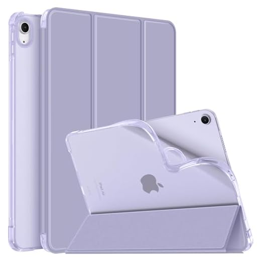 Fintie SlimShell Capa para iPad Air 11 polegadas M2 (2024), iPad Air 5ª/4ª geração (2022/2020) 10,9 polegadas - Capa traseira de TPU macio com suporte para capa fosca translúcida e suporte para lápis,