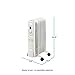 Comfort Zone Electric Oil-Filled Radiant Radiator Space Heater, Never Refill, Adjustable Thermostat, Tip-Over Switch & Overheat Protection System, Ideal for Home, Bedroom, & Office, 1,200W, CZ7007J