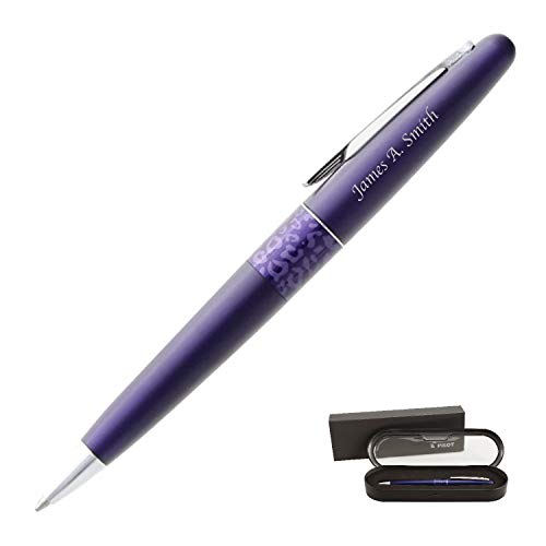 Engraved/Personalized Pilot Metropolitan Animal Collection 'Plum Leopard' Ballpoint Pen - Custom Engraving 91333
