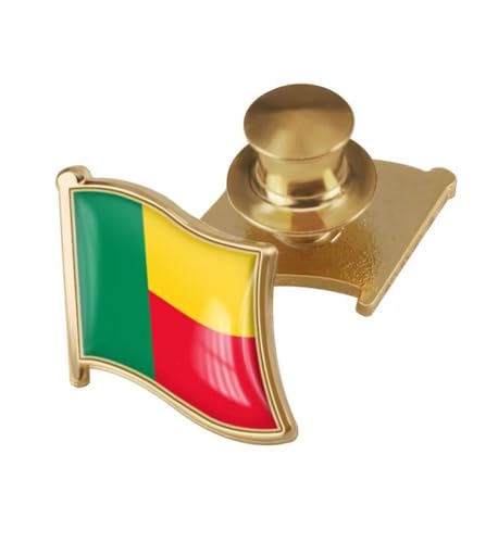 Image of vmcoatdu Country Flag Backs Locking Pin Keepers Locking Clasp Pin Badge International Travel Brooch Metal Alloy Souvenir Pin 0.75x0.7 Inch Small Pin