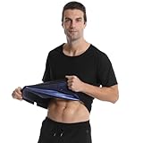 Herren Saunaanzüge Sauna Shirt Langarm Oberteile T-Shirts Tops Männer Body Shaper Sauna Weste Sport Gym Tank Top Trägershirt Kompressionsshirt