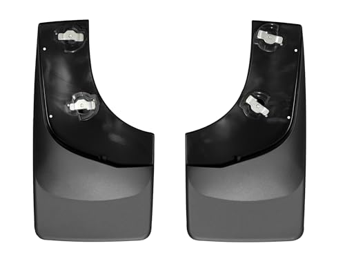 WeatherTech Custom No Drill Splash Guard MudFlaps for Ford F-150 - Front Pair (110003), Black