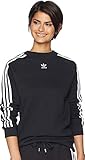 adidas Originals womens Trefoil Crew Sweatshirts athletic sweatshirts, Black, Small US