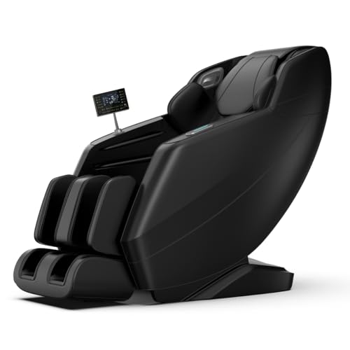 micmi 2025 Massage Chair Full Body, 4D Zero Gravity Recliner with Airbags SL-Track Shiatsu, 12 Auto Modes, Back Heating, Bluetooth Speaker, Touch Screen ETL Listed (Black)