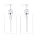 280 ML Distributeur de Savon, Lot de 2 Flacon Pompe Vide en Plastique Conteneur de Bouteille pour la Cuisine et la Salle de Bain - Transparent