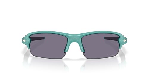 Oakley Men's OO9271 Flak 2.0 Low Bridge Fit Polarized Rectangular Sunglasses, Matte Pacific/Prizm Grey, 61 mm