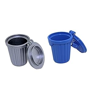 COMNESTBI 2 Stück Mini Mülleimer Silber