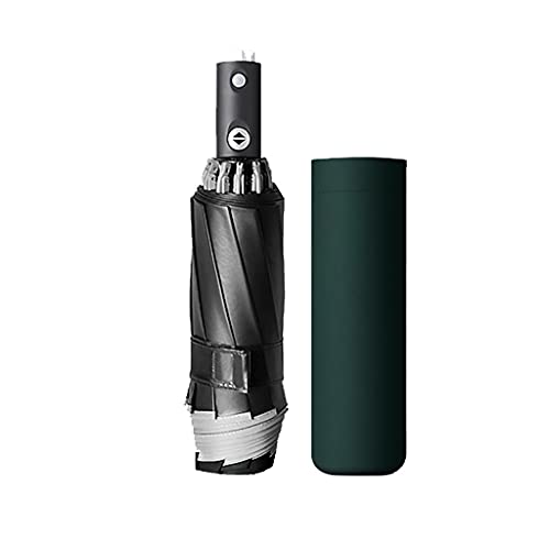 WANGF Parapluie Entièrement Automatique pour Hommes et Femmes Pliant Une Grande Protection Solaire Robuste Contre La Pluie et Le Soleil à Double Usage Cover